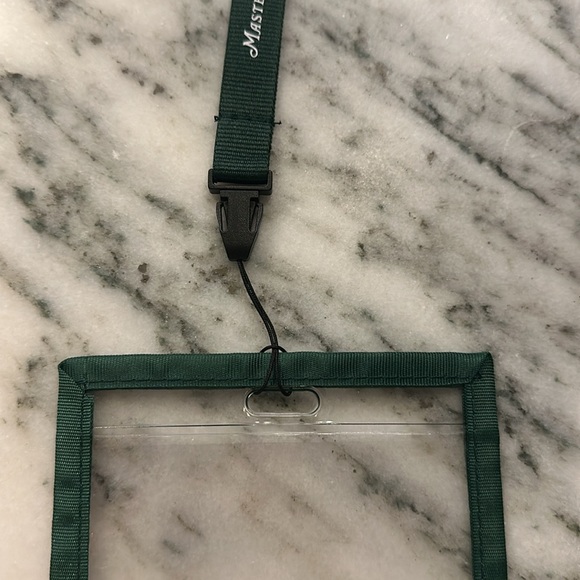 Masters Green Yellow Clear Badge Holder Lanyard - Picture 6 of 7